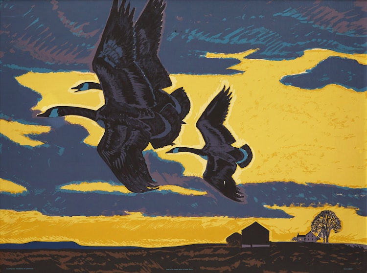 Artwork by Thoreau MacDonald,  Wild Geese