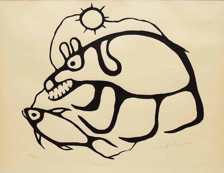 Artwork by Norval Morrisseau,  Cycle