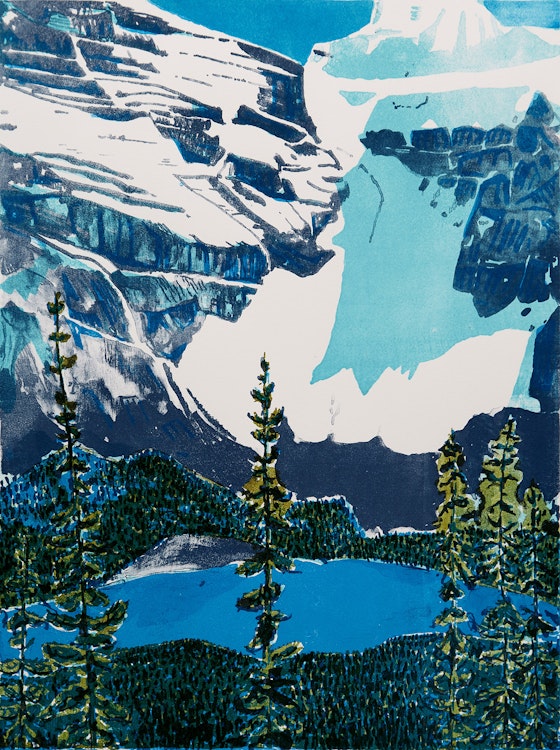 Artwork by John Harold Thomas Snow,  Moraine Lake - Banff National Park