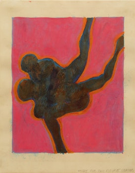 Artwork by John Graham Coughtry, Study for Two Figure Series