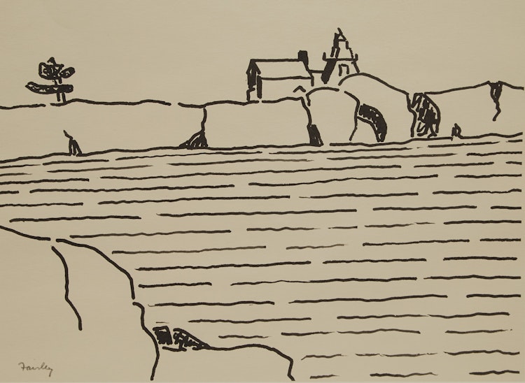 Artwork by Barker Fairley, Shoreline Landscape