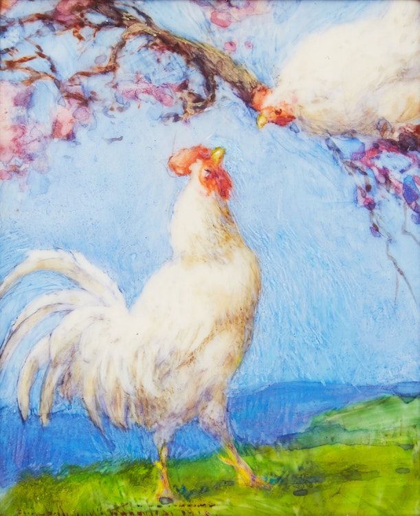 Artwork by Elizabeth Annie McGillivray Knowles, Roosters; Ducks and Geese