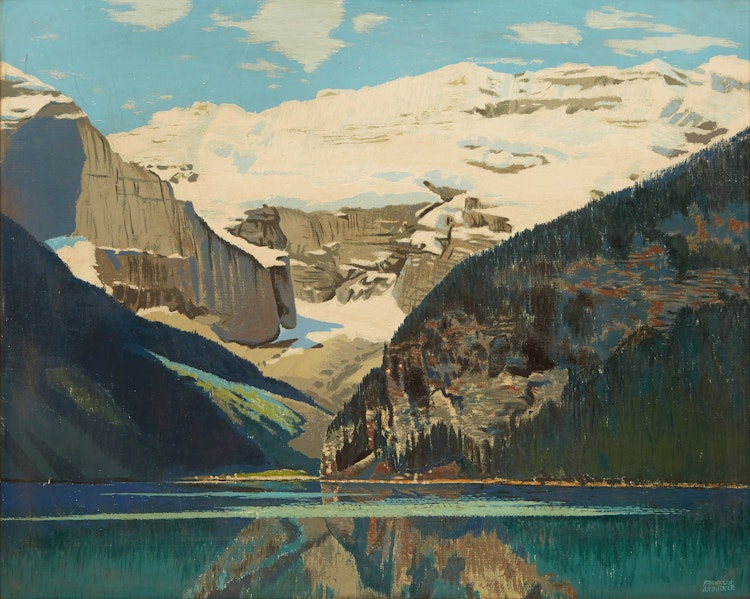 Artwork by George Franklin Arbuckle,  Lake Louise, Canadian Rockies