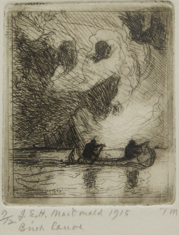 Artwork by James Edward Hervey MacDonald, Birch Canoe