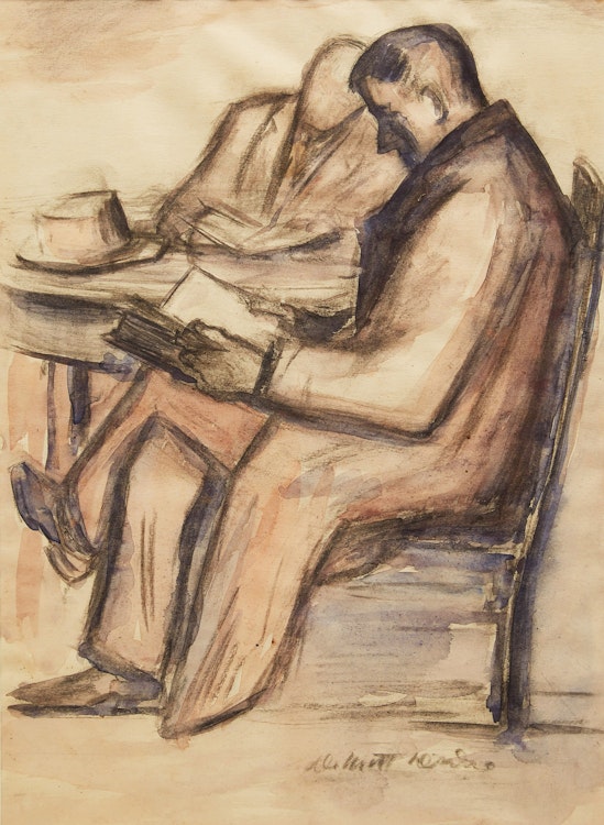 Artwork by Dewitt Drake, Readers