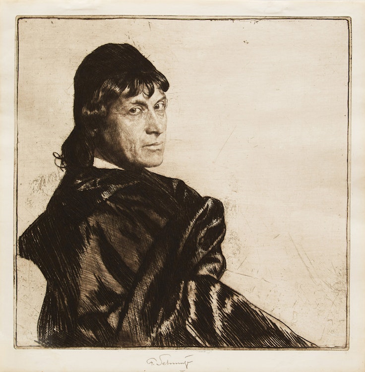 Artwork by Ferdinand Schmutzer, Josef Kaines as Hamlet