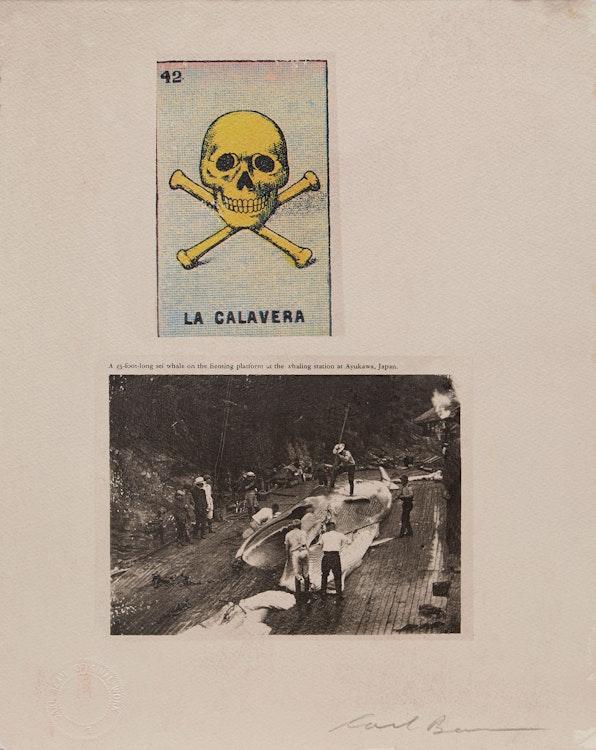 Artwork by Carl Beam, La Calavera