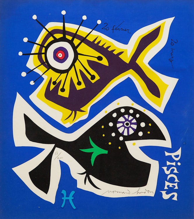 Artwork by Normand Hudon, Pisces
