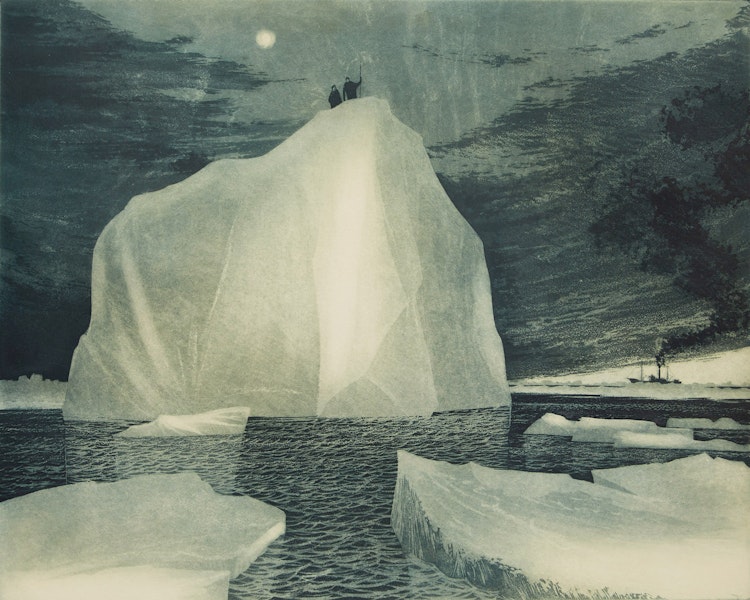 Artwork by David Lloyd Blackwood, Two Scouts from the S.S. Eagle