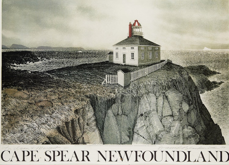 Artwork by David Lloyd Blackwood,  Cape Spear, Newfoundland; David Blackwood