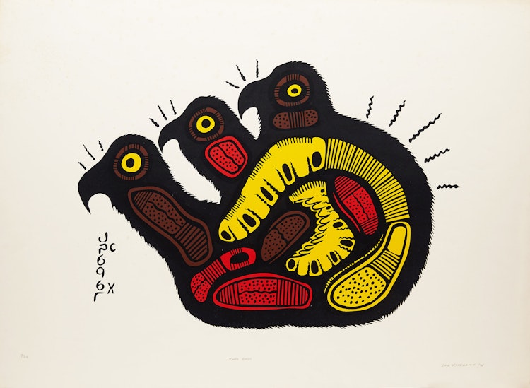 Artwork by Josh Kakegamic, Three Birds