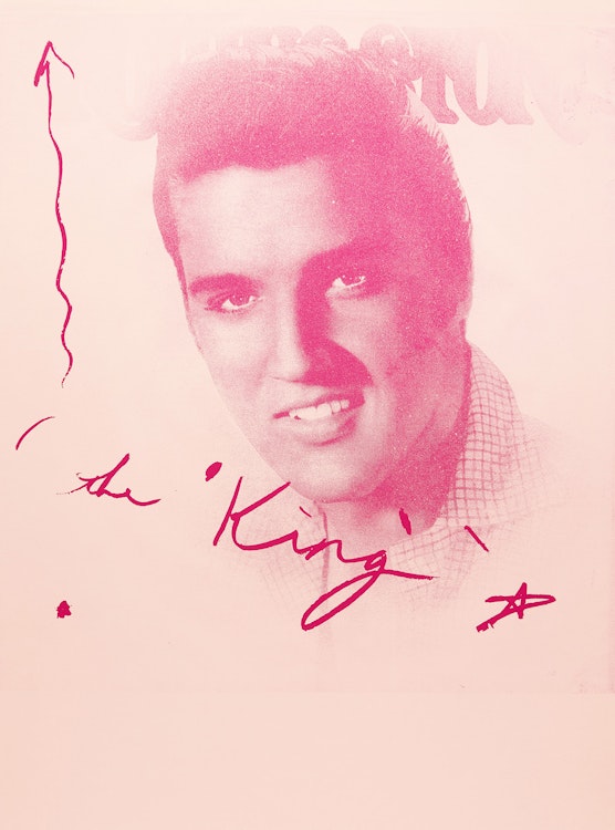 Artwork by Carl Beam,  Elvis