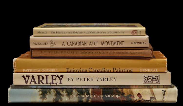 Artwork by Books and Reference, The Birth of the Modern; A Canadian Art Movement; J.E.H. MacDonald; Enjoying Canadian Painting; Frederick H. Varley; Couleur et Lumière: les paysages de Cullen et de Suzor-Coté; Krieghoff