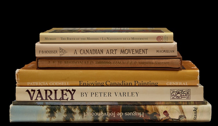 Artwork by  Books and Reference,  The Birth of the Modern; A Canadian Art Movement; J.E.H. MacDonald; Enjoying Canadian Painting; Frederick H. Varley; Couleur et Lumière: les paysages de Cullen et de Suzor-Coté; Krieghoff