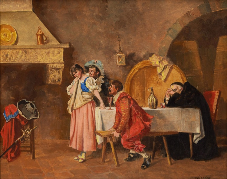 Artwork by Andreas Christian Gottfried Lapine, The Inn