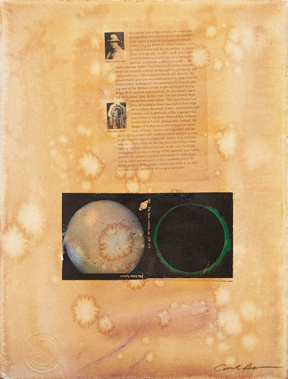 Artwork by Carl Beam, Untitled (Curtis, Bear & The Solar System)