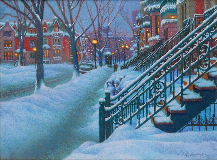 Artwork by Richard Savoie,  After the Snowfall