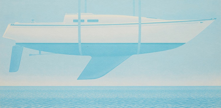 Artwork by Christopher Pratt, New Boat
