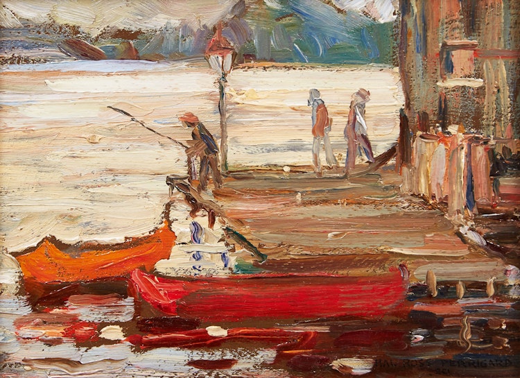 Artwork by Hal Ross Perrigard, Boat House, St. Rose