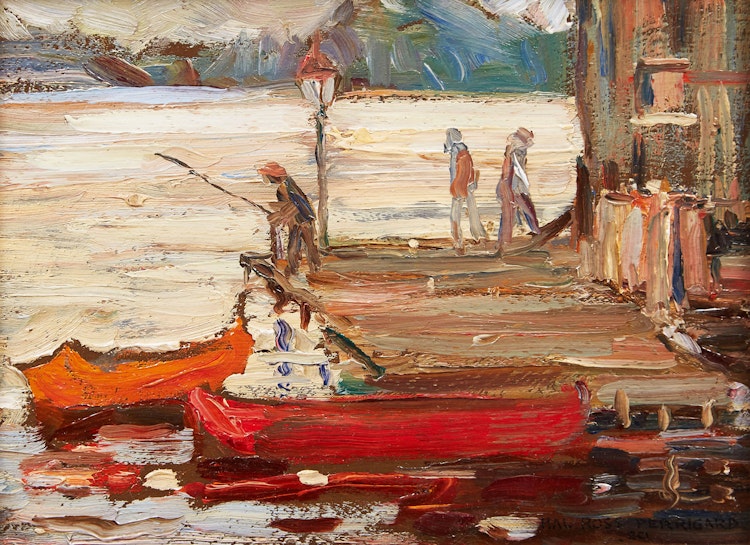 Artwork by Hal Ross Perrigard,  Boat House, St. Rose