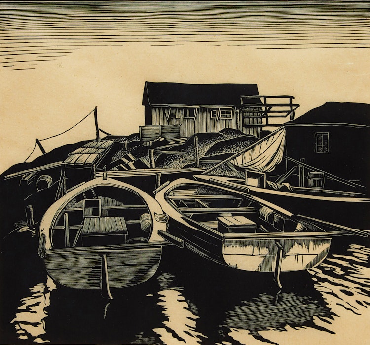 Artwork by Leonard Hutchinson, Back Water