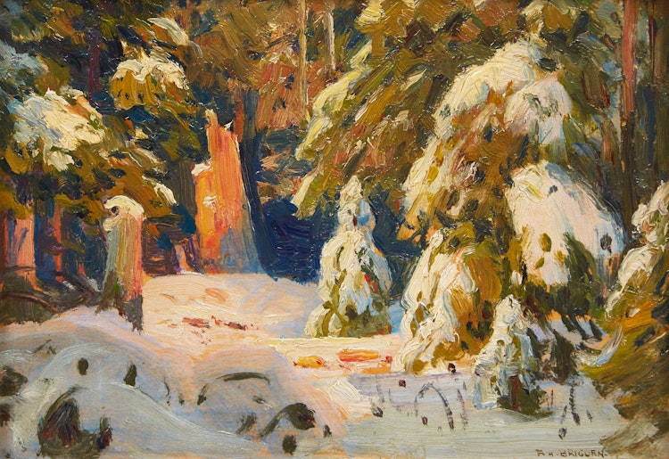 Artwork by Frederick Henry Brigden, Trees in Winter