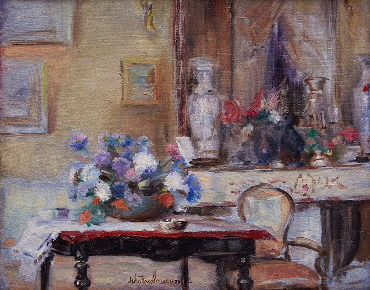 Artwork by John Wentworth Russell, Interior Mdme. Sandoz Drawing Room