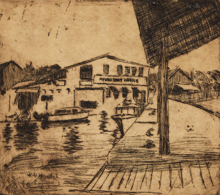 Artwork by William John Wood, Mill Landscape