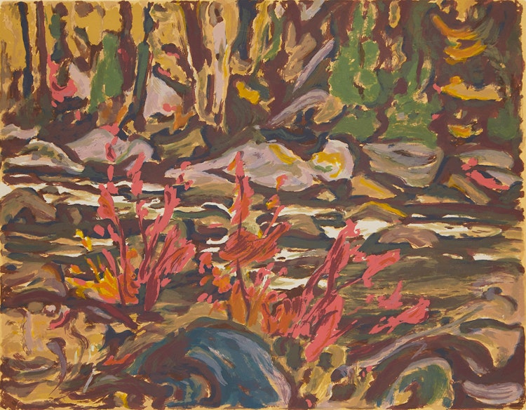 Artwork by Alexander Young Jackson, River Rapids
