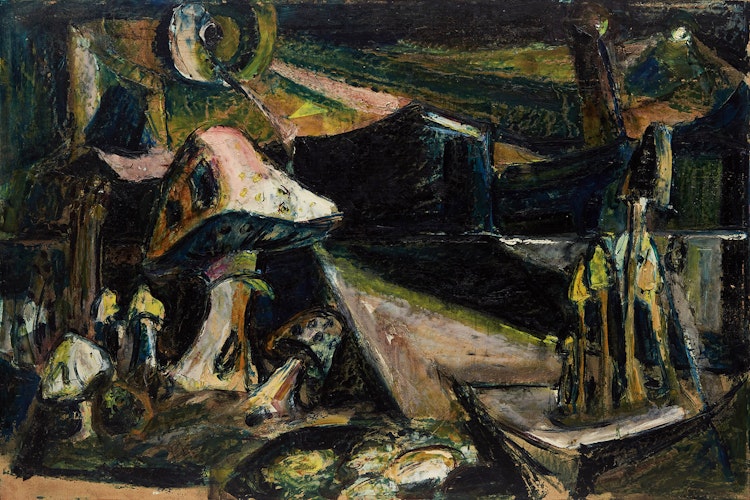 Artwork by Alexander Samuel Millar, Landscape with Mushrooms; Landscape in Pinks and Yellows; Rocky Landscape