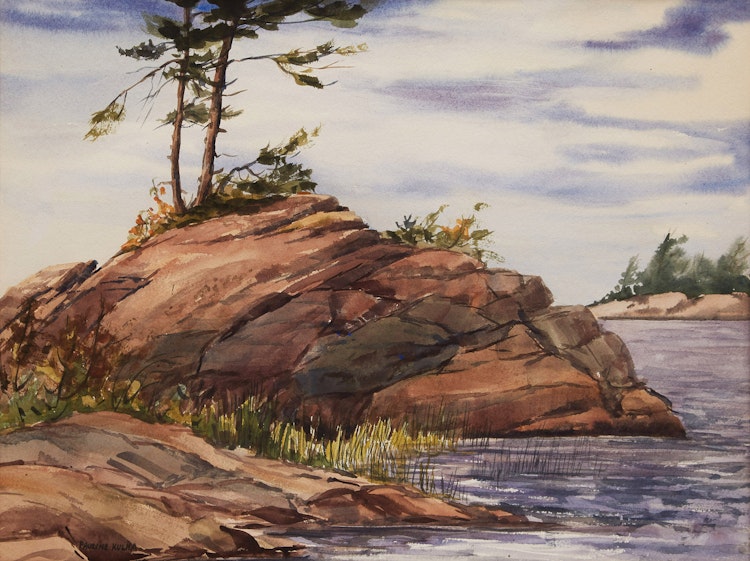 Artwork by Pauline Holacin-Kulha,  At Cognashene, Georgian Bay