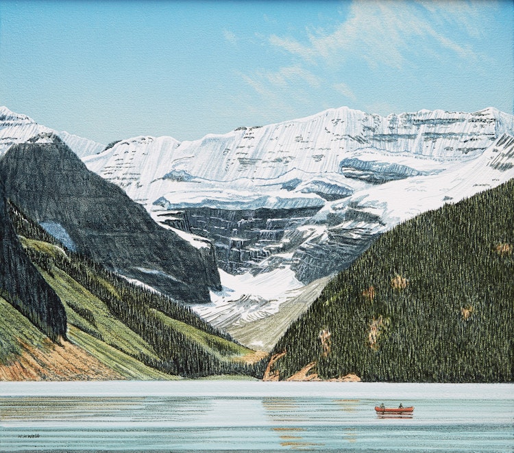 Artwork by William H. Webb,  Summer Study, Lake Louise