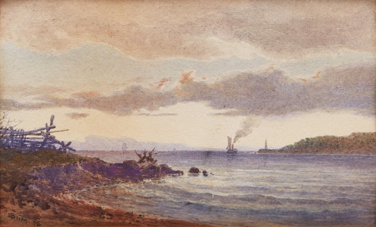 Artwork by Lucius Richard O'Brien, Steamer on the St. Lawrence