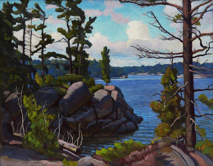 Artwork by Frederick Stanley Haines,  Canoe Channel (Parry Sound)