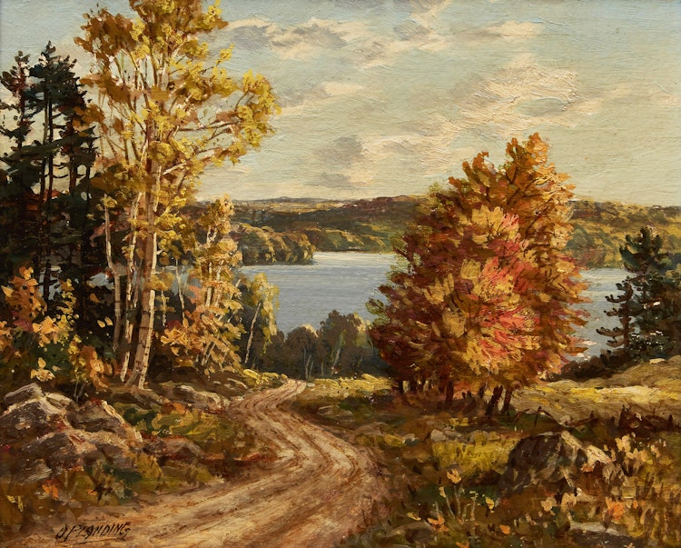Artwork by Otto Planding, Winding Road; Northern Ontario Near Huntsville; Muskoka