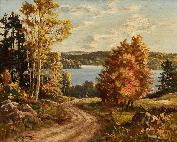 Artwork by Otto Planding,  Winding Road; Northern Ontario Near Huntsville; Muskoka