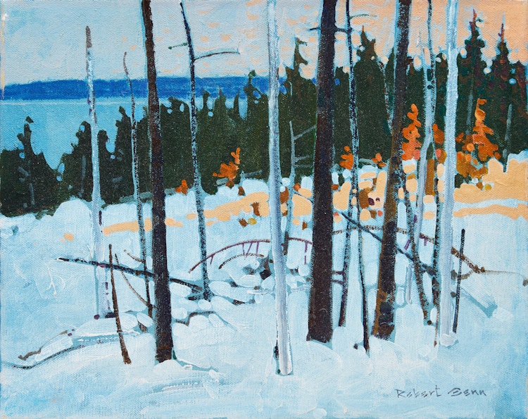 Artwork by Robert Genn,  Last Light, Parry Sound