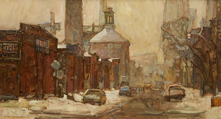 Artwork by Donald Besco, Gooderham & Worts, Snow