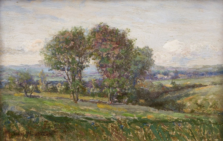 Artwork by Percy Franklin Woodcock, Landscape Near Chateauguay