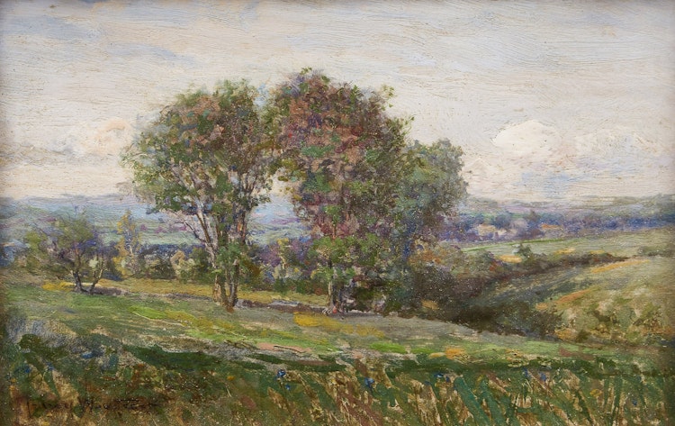 Artwork by Percy Franklin Woodcock,  Landscape Near Chateauguay