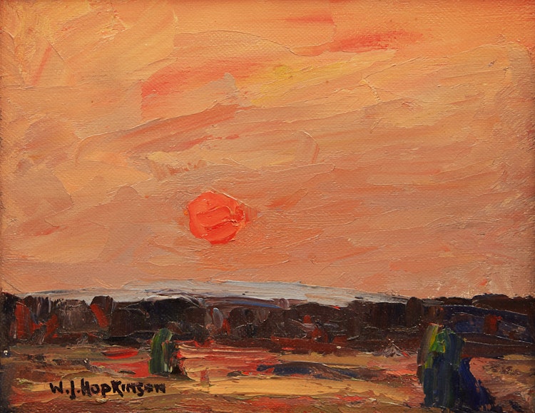 Artwork by William John Hopkinson, Red Sun