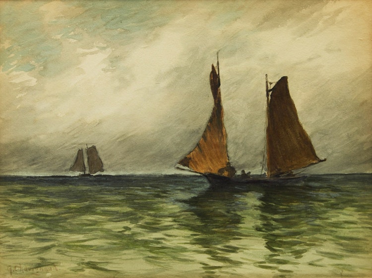 Artwork by Georges Chavignaud,  Lake Ontario