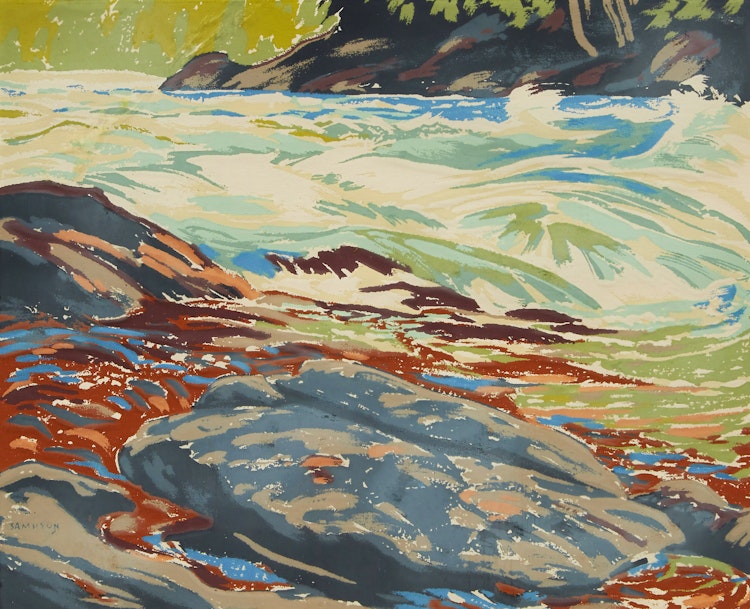 Artwork by Joseph Ernest Sampson, Untitled (Rushing River)