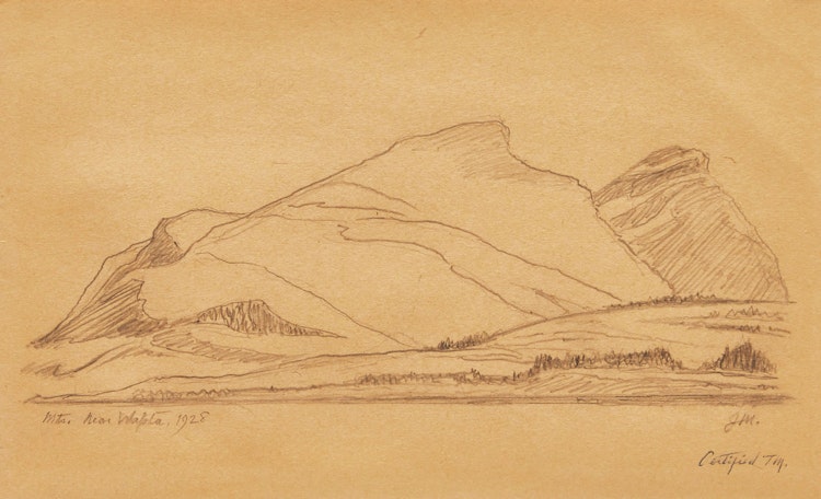 Artwork by James Edward Hervey MacDonald,  Mountains Near Wapta, 1928