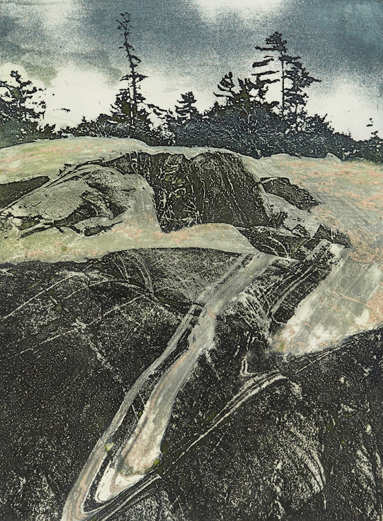 Artwork by Edward John Bartram, Black Rock, Precambrian Shield Series