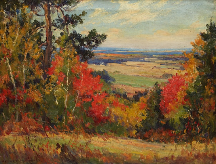 Artwork by Manly Edward MacDonald,  Autumn Landscape