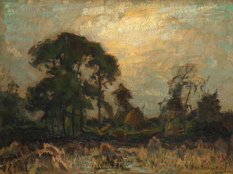 Artwork by Marc-Aurèle de Foy Suzor-Coté,  Near Arthabaska at Dusk