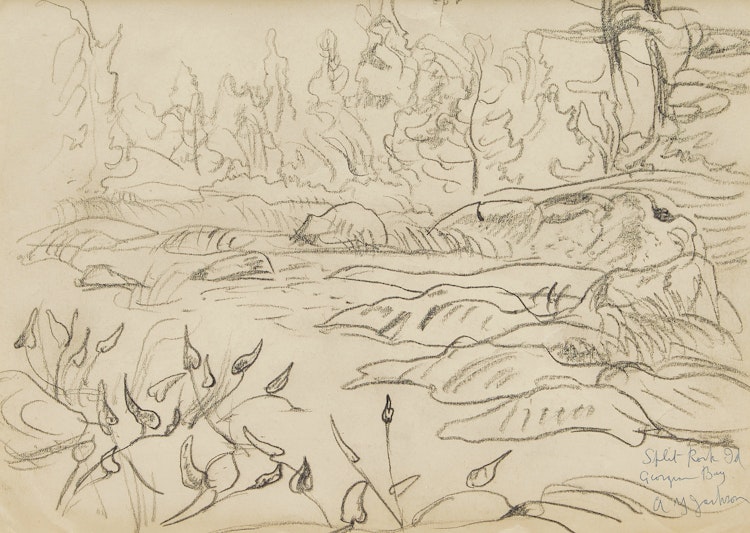 Artwork by Alexander Young Jackson, Split Rock Island, Georgian Bay