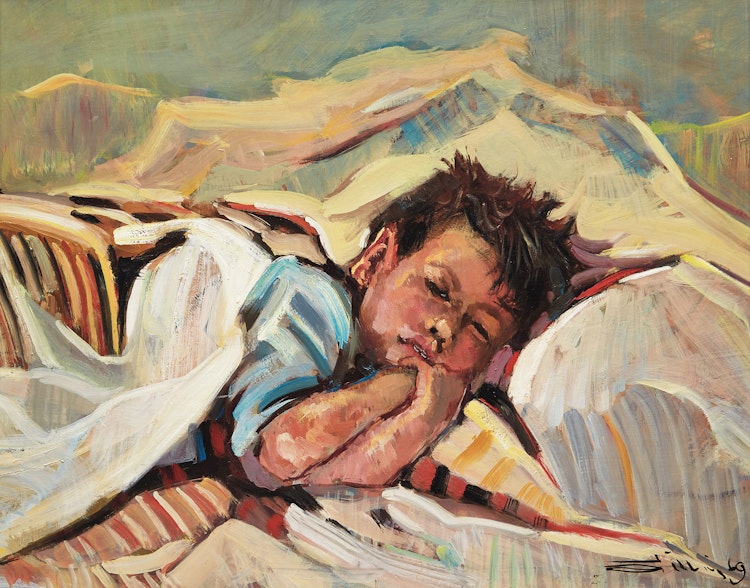 Artwork by Arthur Shilling, Sleeping Child