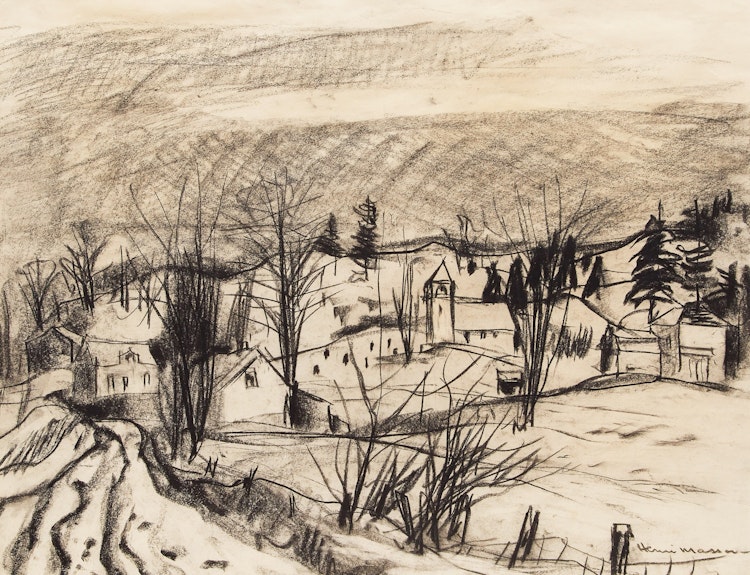 Artwork by Henri Leopold Masson,  Village in Winter